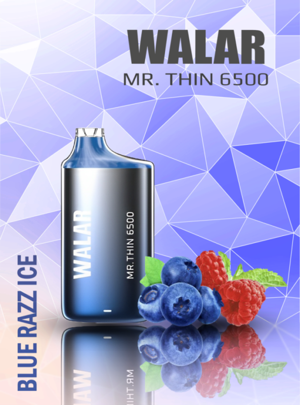 Walar Mr. Thin 6500 - Blue Razz Ice