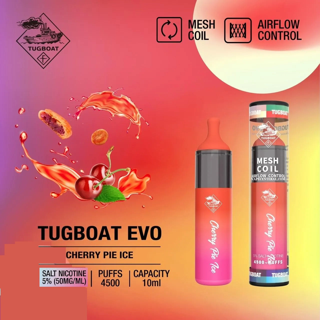 TUGBOAT Evo - Cherry Pie Ice