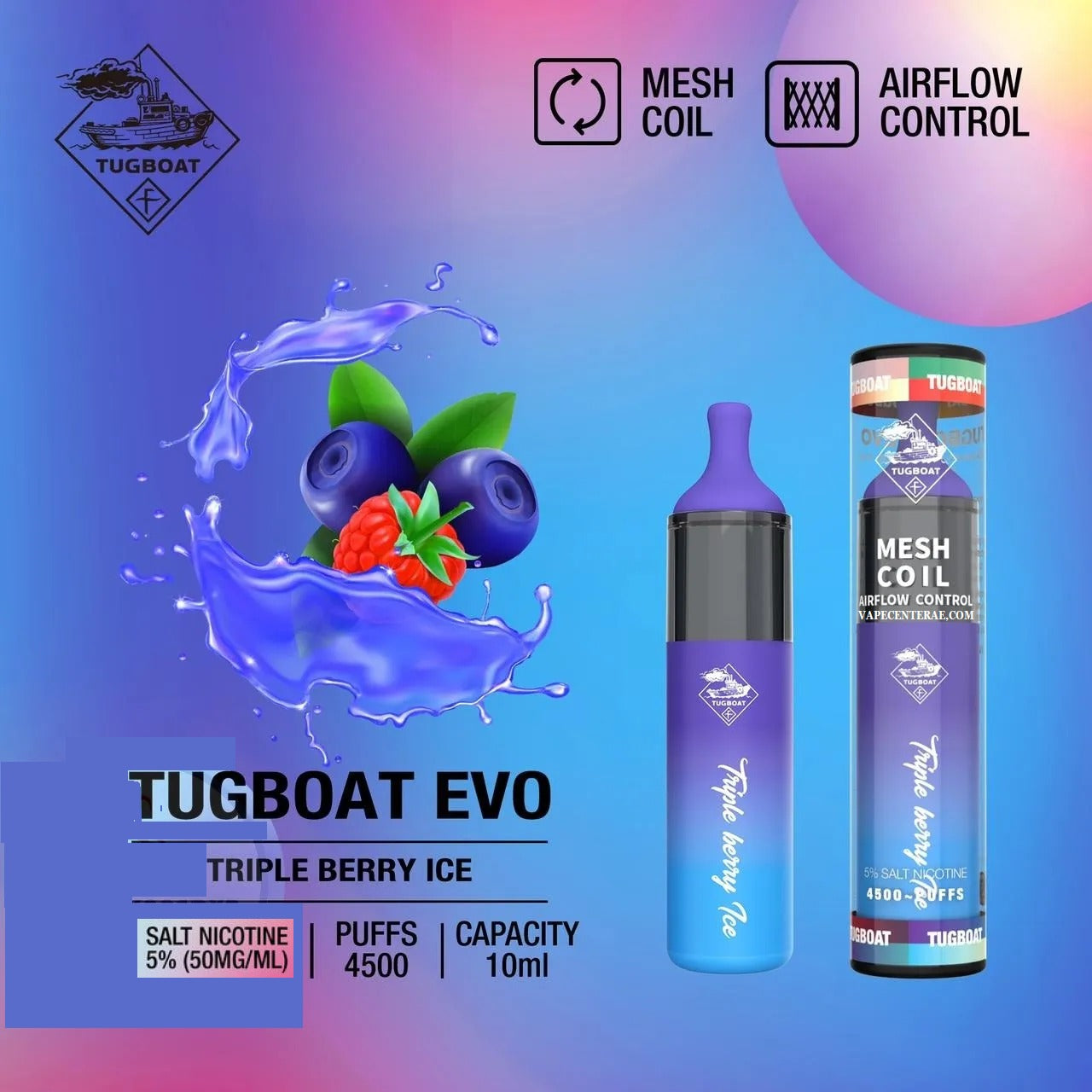 TUGBOAT EVO - Triple Berry Ice