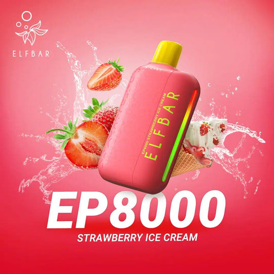 elfbar 8k 5%- strawberry ice cream